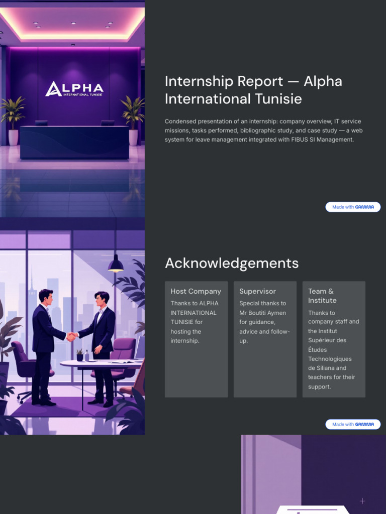 Internship Report Alpha International Tunisie | PDF | Databases | Computing
