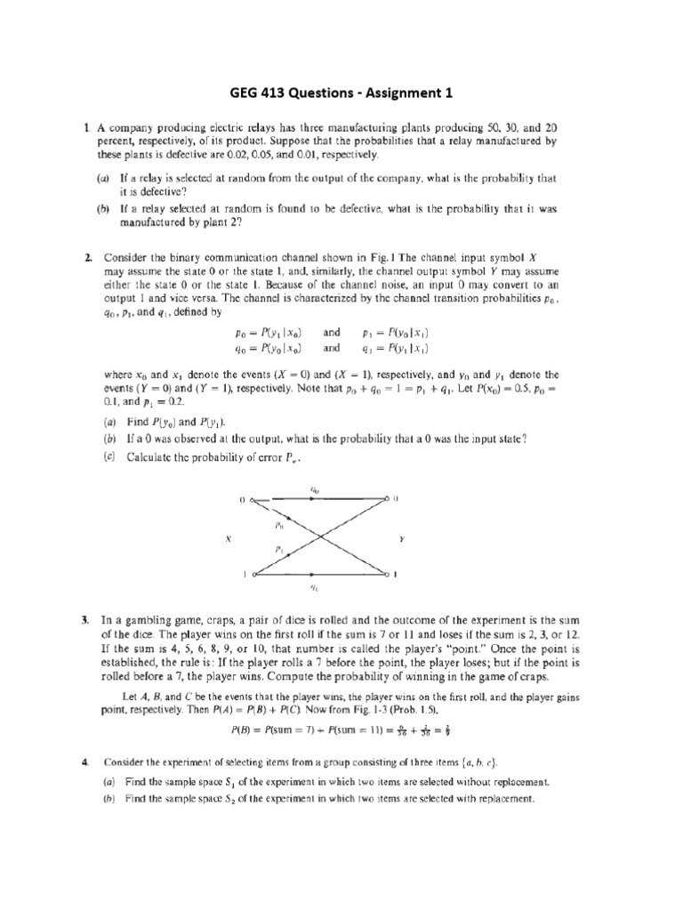 Assignment 1 -GEG 413 | PDF