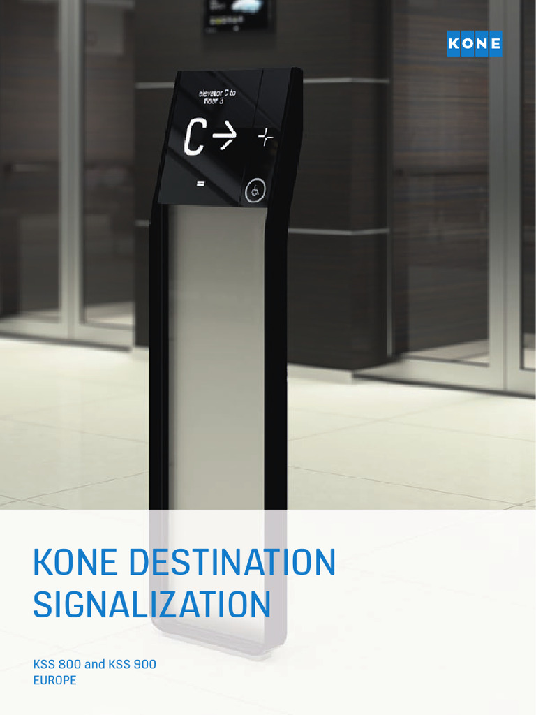 Brochure Kone Kss 800 900 Signalization Tcm131 17971 | PDF | Elevator
