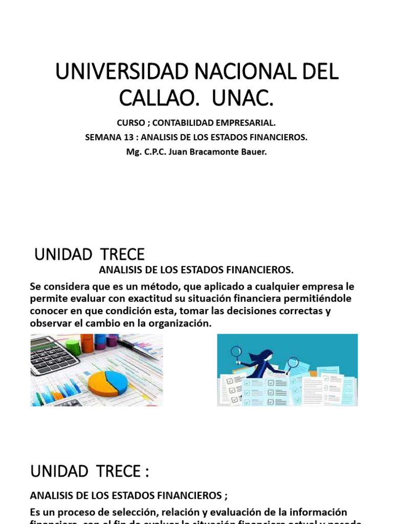 CLASE 13 - Analisis de Los Estados Financieros | PDF | Estado ...