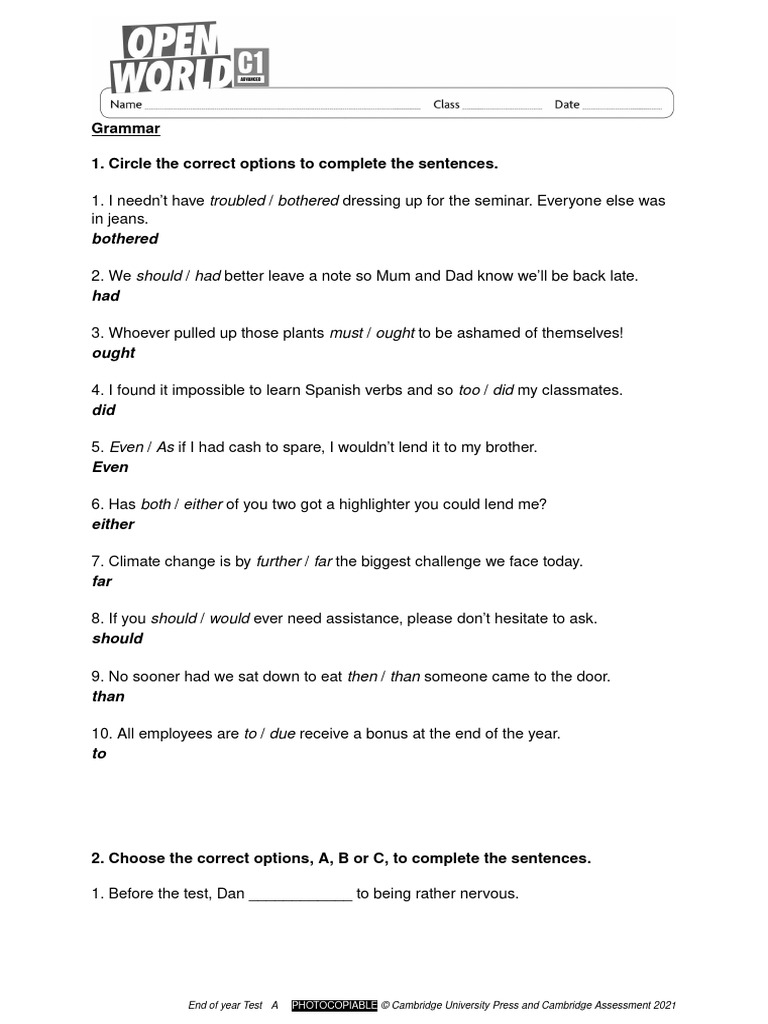 Open_World_test_with_answers_A | PDF | Antarctica | South Pole