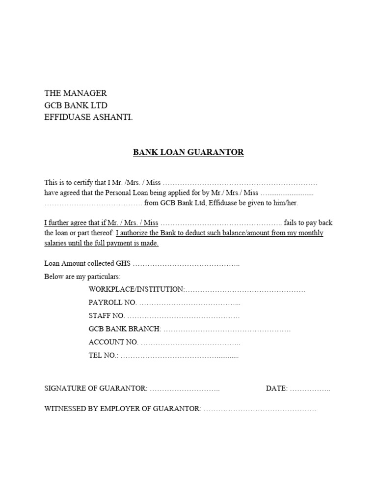 Guarantor Forms | PDF