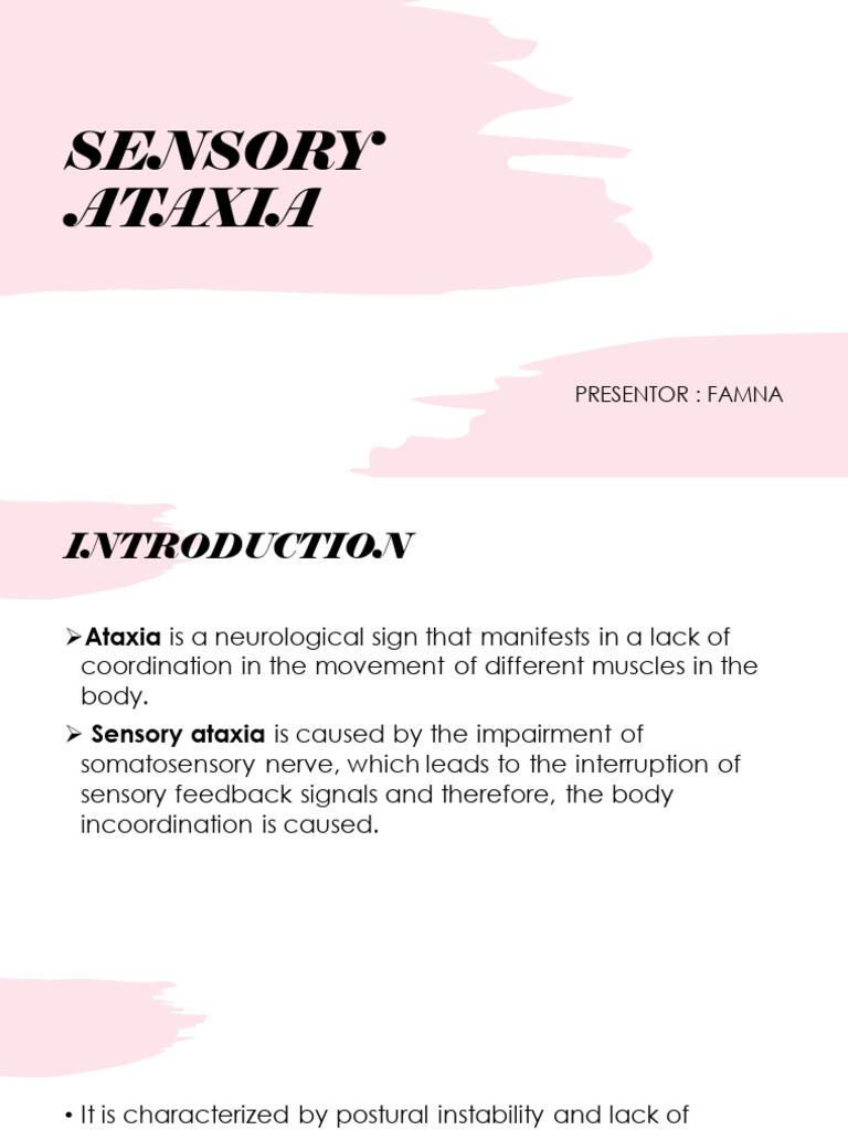 Sensory ataxia | PDF | Nervous System | Neurological Disorders
