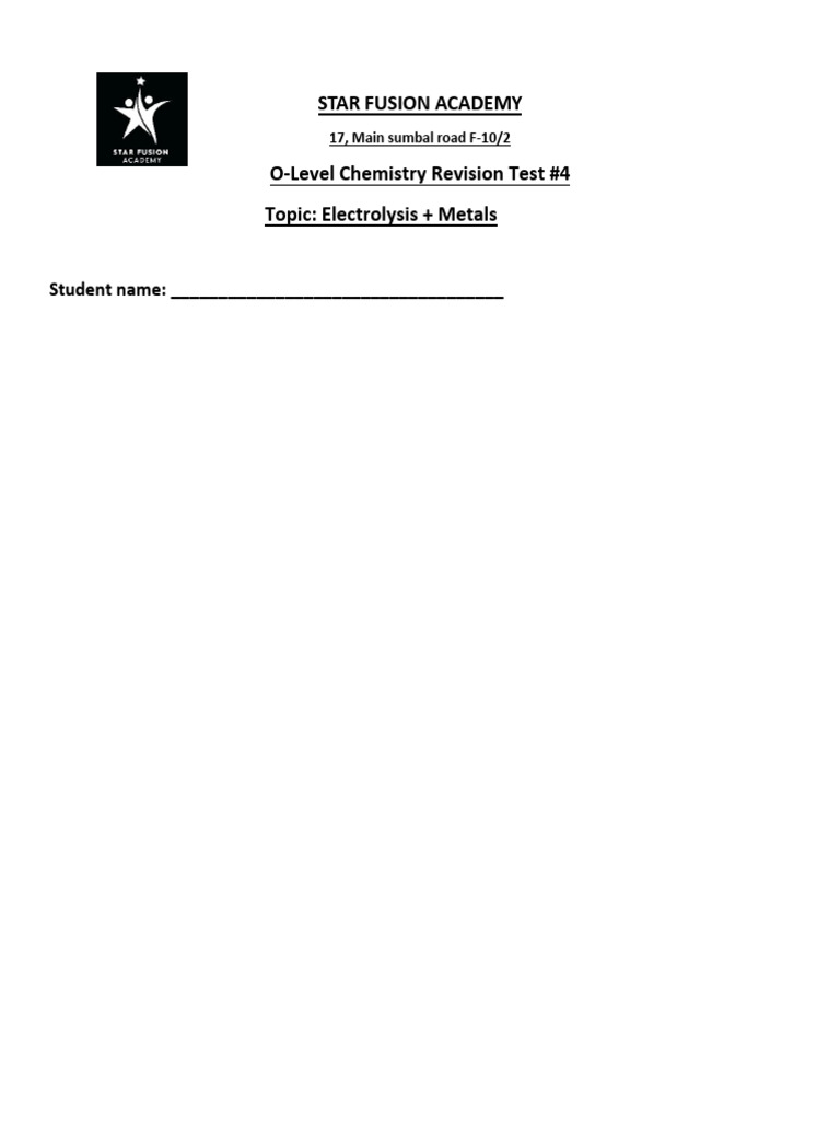 O level test #4 | PDF