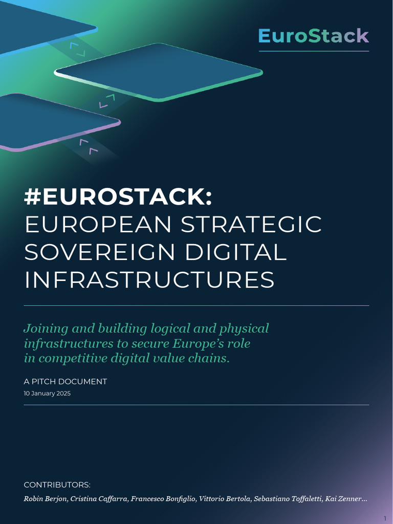 EuroStack Pitch 10 January 2025 | PDF | Infrastructure | Cloud Computing