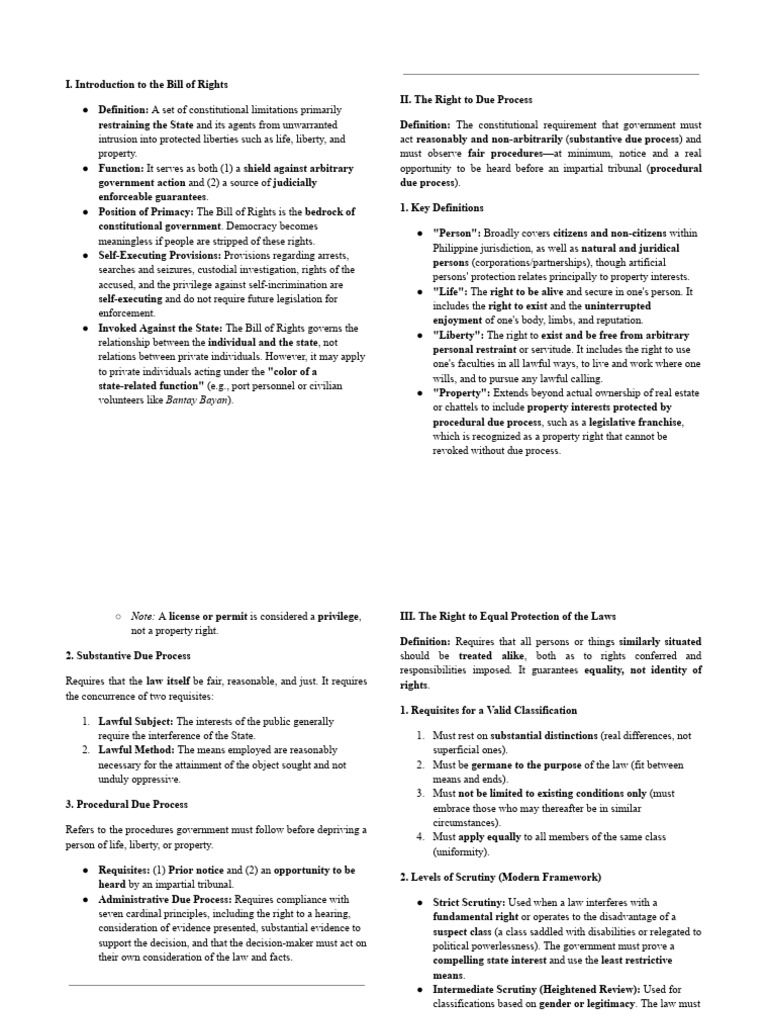 NOTES - MIDTERMS CONSTI 2 | PDF | Search Warrant | Search And Seizure