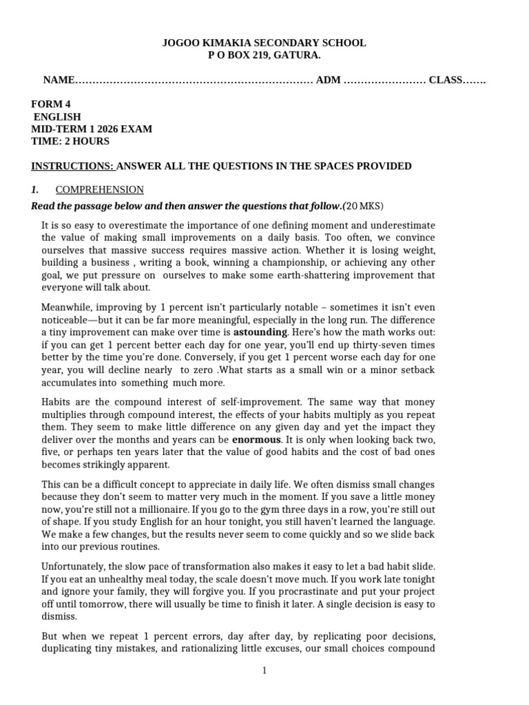 English Form 4 | PDF | Ellipsis | Typography