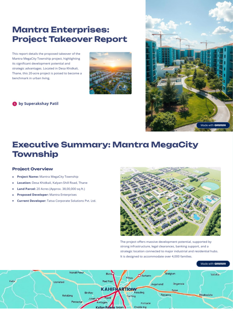 Mantra-Enterprises-Project-Takeover-Report (1) | PDF | Business | Economies