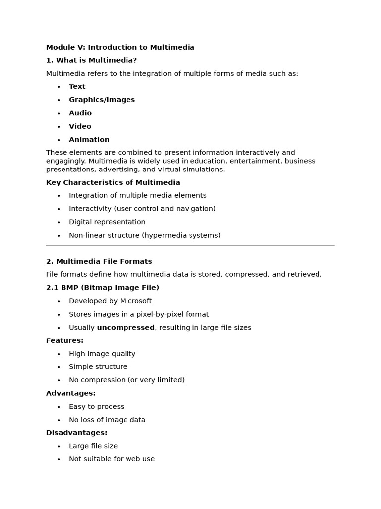 Introduction To Multimedia | PDF | Data Compression | Computing