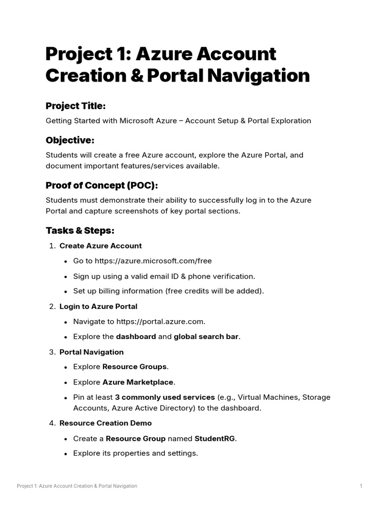 Project 1 | PDF | Microsoft Azure | Software