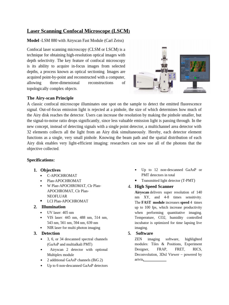 Instrument Booklet (2) | PDF | Scanning Electron Microscope | Confocal ...