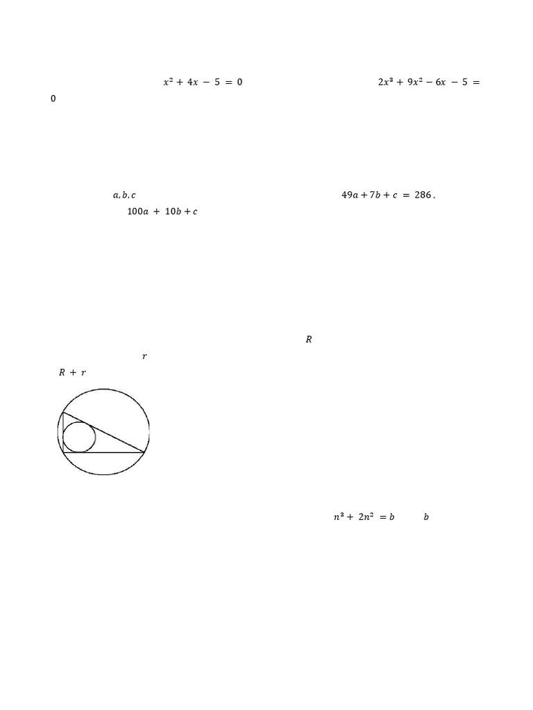 High School Olympic Math Contest Practice (1) Part B | PDF | Circle ...