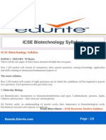 ICSE Biotechnology Syllabus