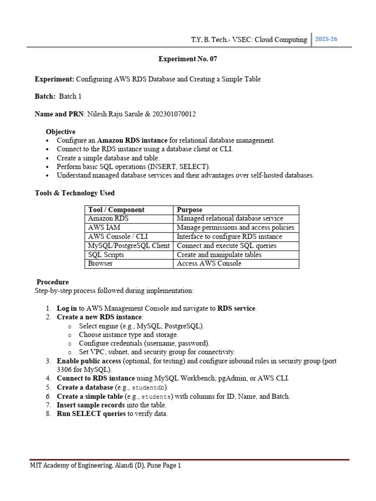 Experiment_7_202301070012 (1) | PDF | Databases | Postgre Sql