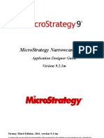 Microstrategy Narrow Cast Application Designer 921m
