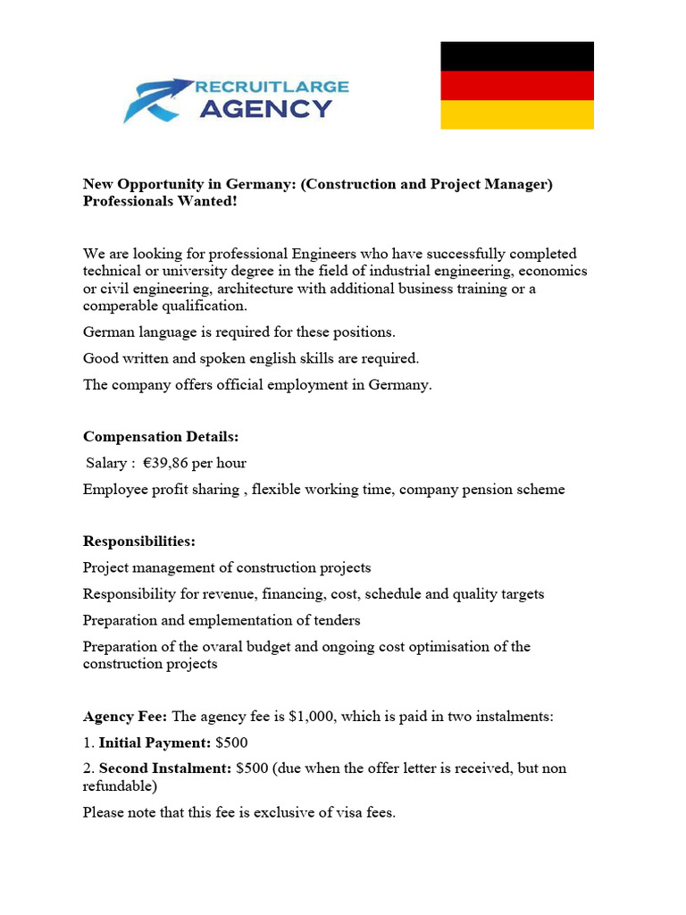 GERMAN Construction and Project Manager | PDF