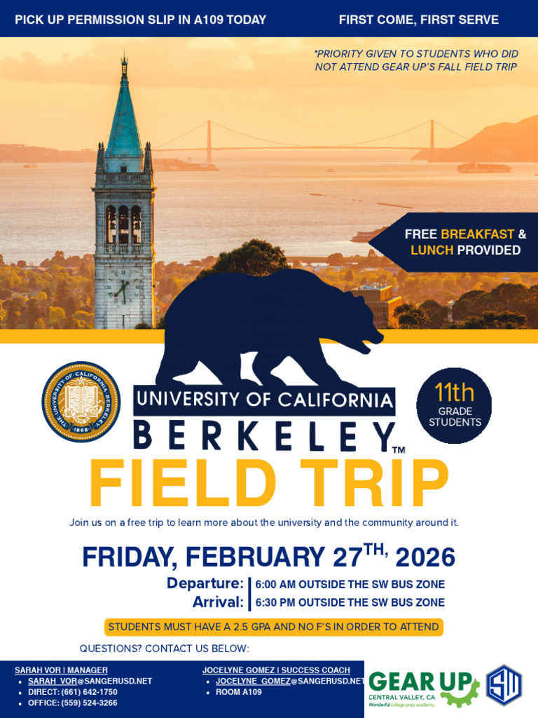 Berkeley Field Trip Flyer | PDF