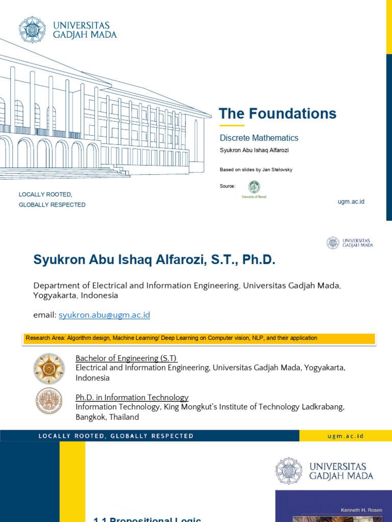 Discrete Math 01- The Foundations | PDF | Boolean Algebra | Teaching ...