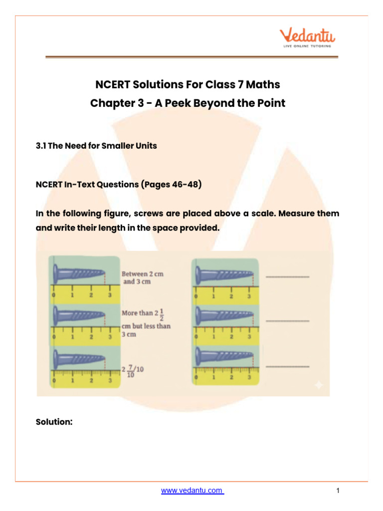 NCERT Solutions For Class 7 Maths Chapter 3 A Peek Beyond The Point PDF ...