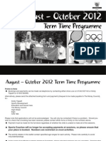 Aug-Oct 2012 Term Time Sports Coaching Programme