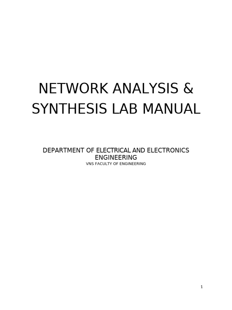 NETWORK_ANALYSIS_SYNTHESIS_LAB | PDF