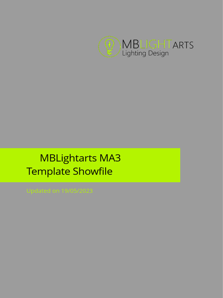 MBLightarts MA3 Template Showfile Manual V1 X X | PDF | Zip (File ...