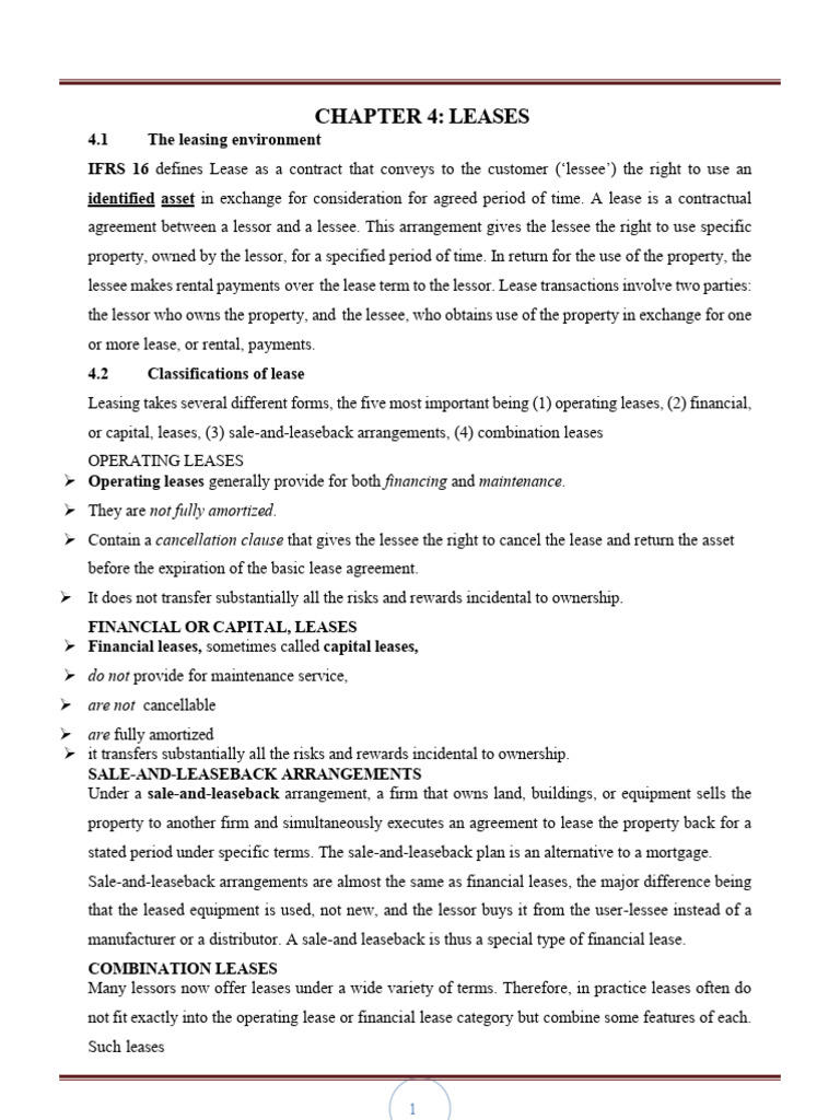 Intermediate Financial Accounting II CH 4 | PDF | Lease | Depreciation