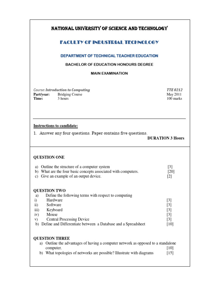 TTE0212201105 Introduction to Computing | PDF