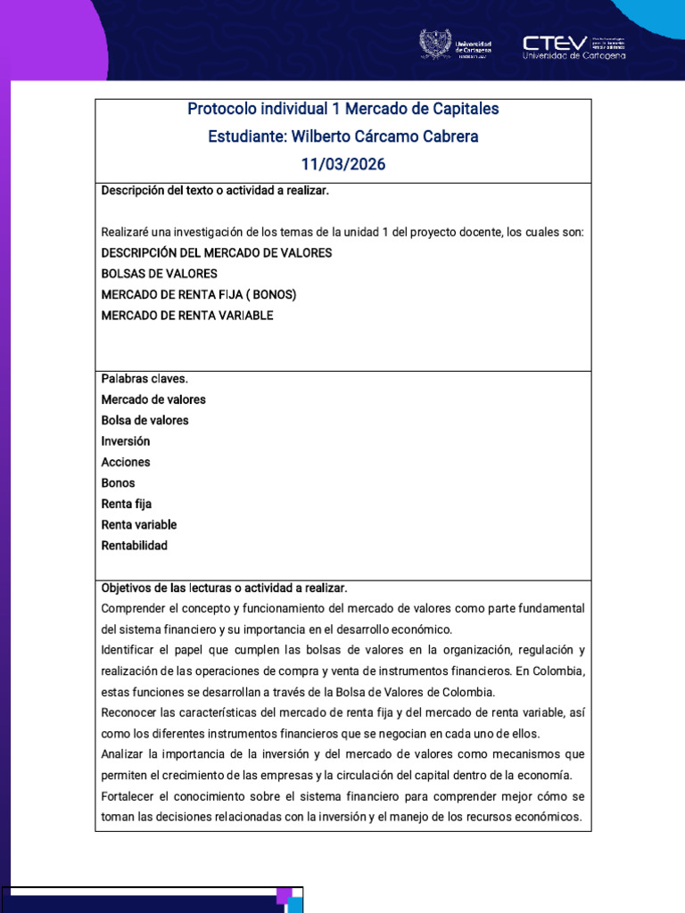 Individual 1 Mercado de Capitales | PDF | Bolsa de Valores | Bolsa