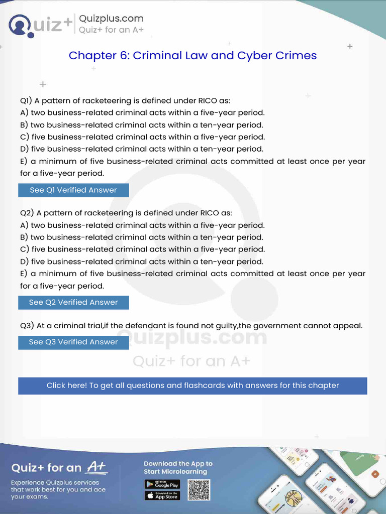 A Pattern of Racketeering is Defined Under Rico As | PDF | Racketeer ...