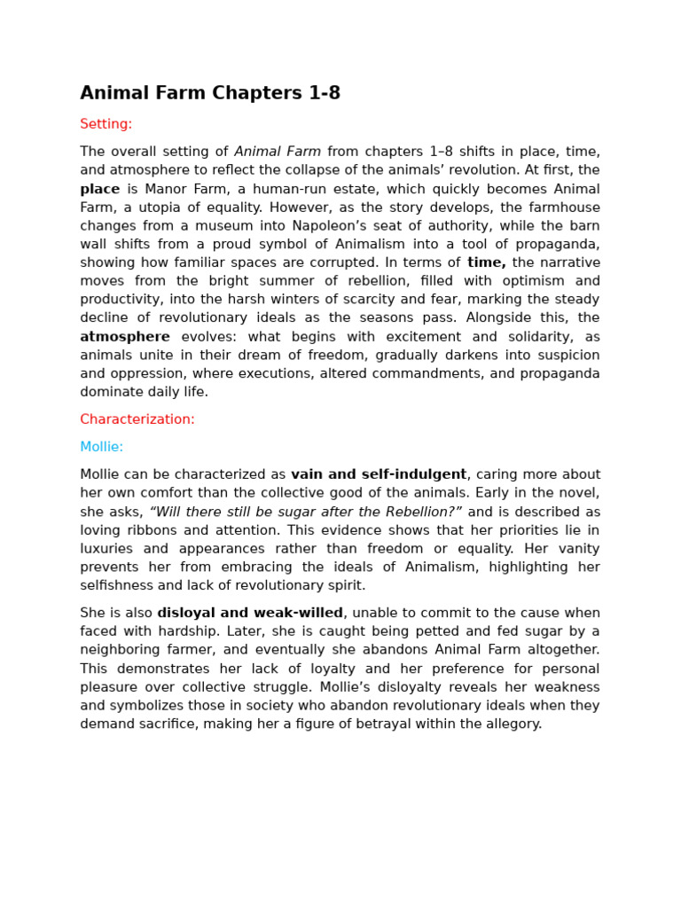 Animal Farm C 1-8 | PDF
