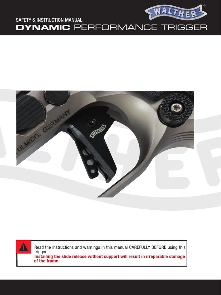 DYNAMIC PERFORMANCE TRIGGER SAFETY & INSTRUCTION MANUAL | PDF | Trigger ...