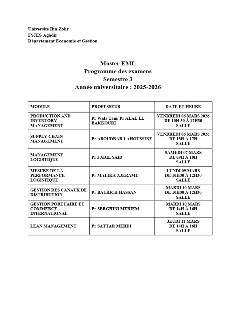 3956_1772602866_Programme Des Examens SO Master EML S3 2025_2026 | PDF