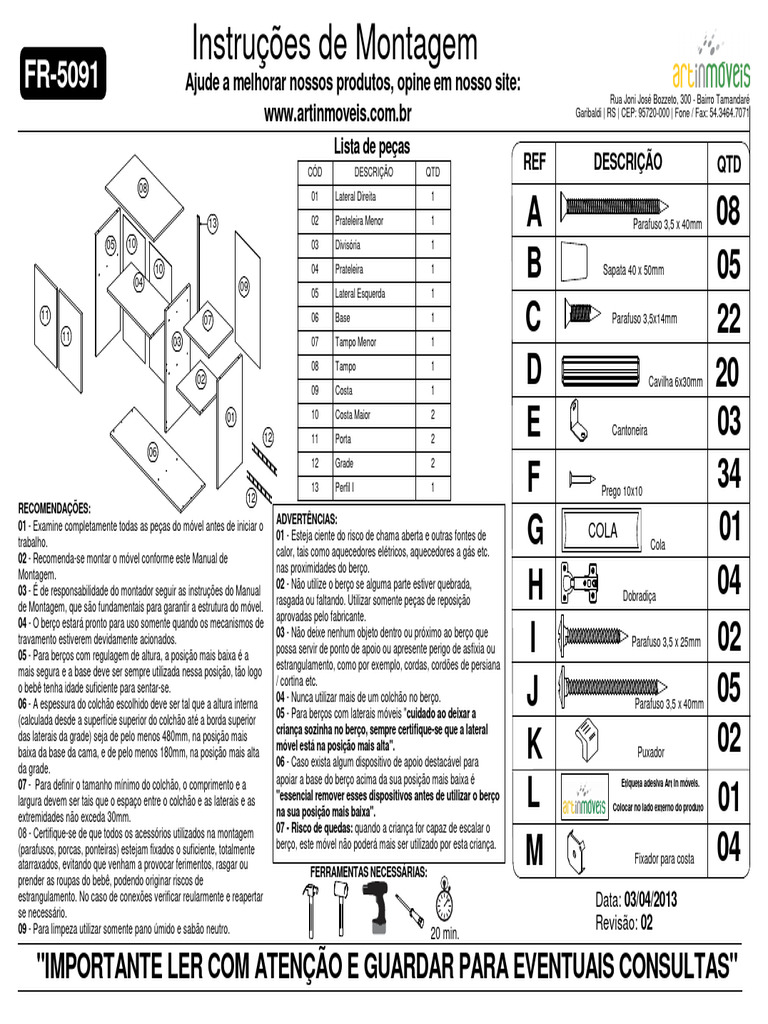 Manual de Montagem de Mobiliario | PDF