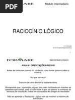 CURSO DE RACIOCÍNIO LÓGICO