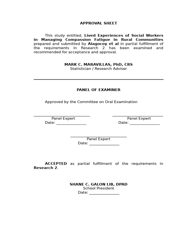Approval Sheet | PDF