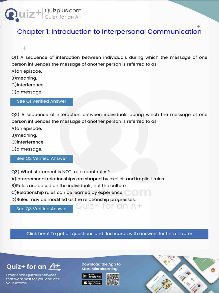 A Sequence of Interaction Between Individuals During Which the Message ...