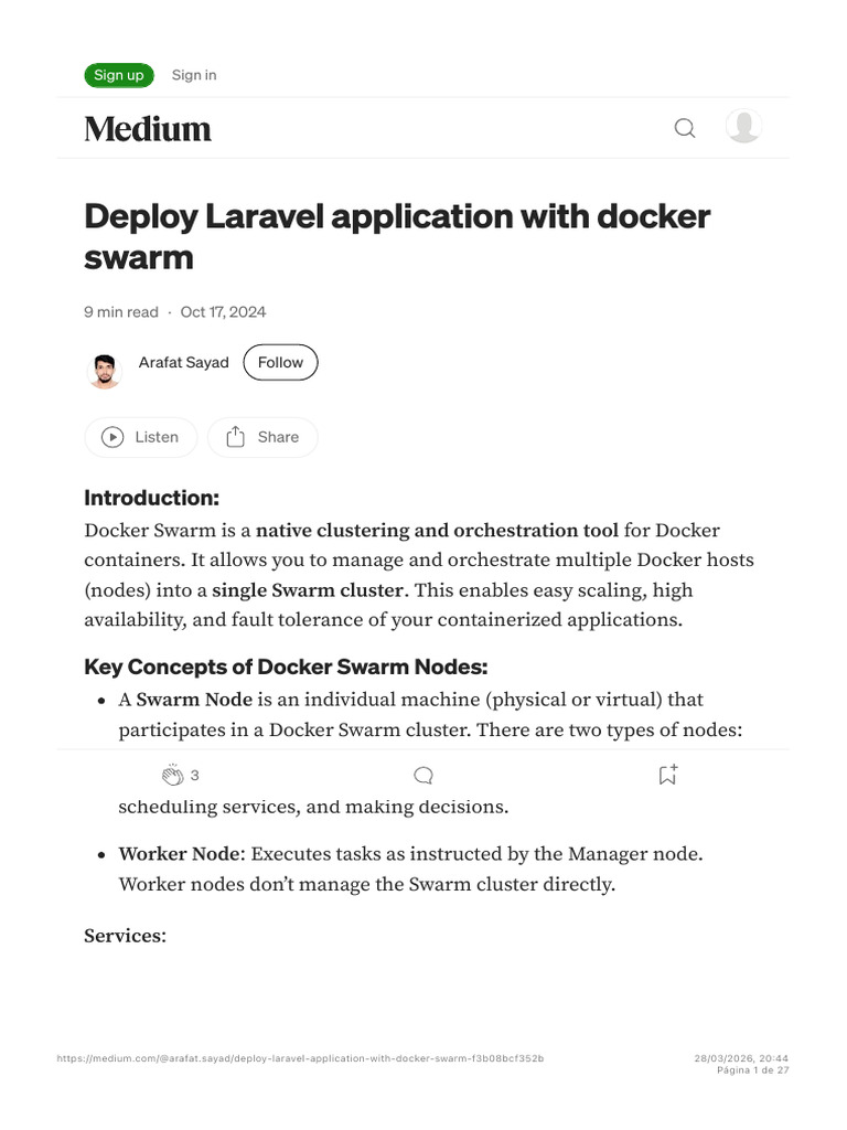 Deploy Laravel Application With Docker Swarm | by Arafat Sayad | Medium ...