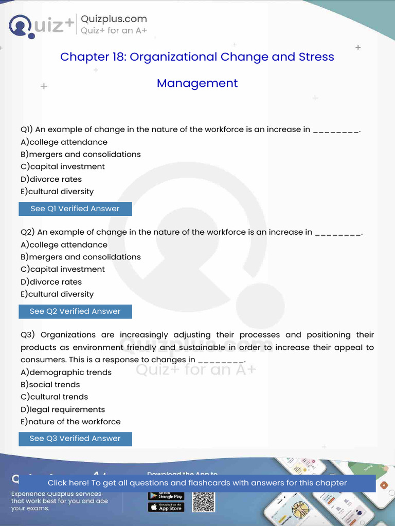An Example of Change in the Nature of the Workforce is an Increase In ...