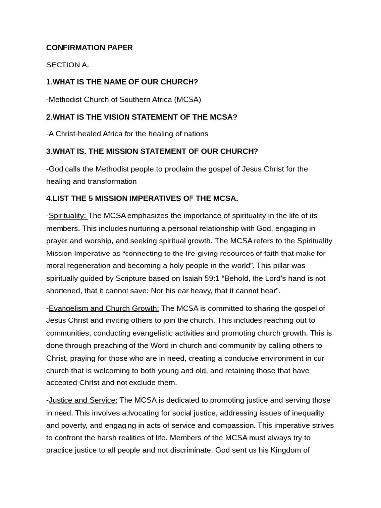 Confirmation Memo Notes 2 | PDF | Baptism | Eucharist
