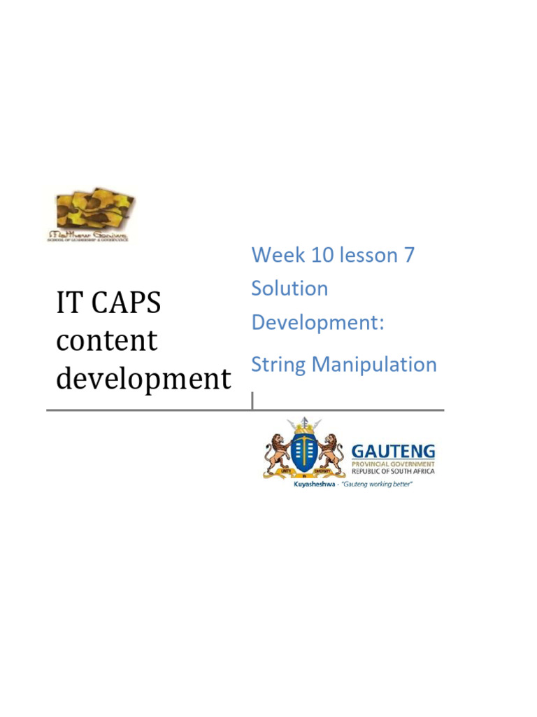 Worksheet Answers Lesson 3 | PDF | String (Computer Science) | Computer ...