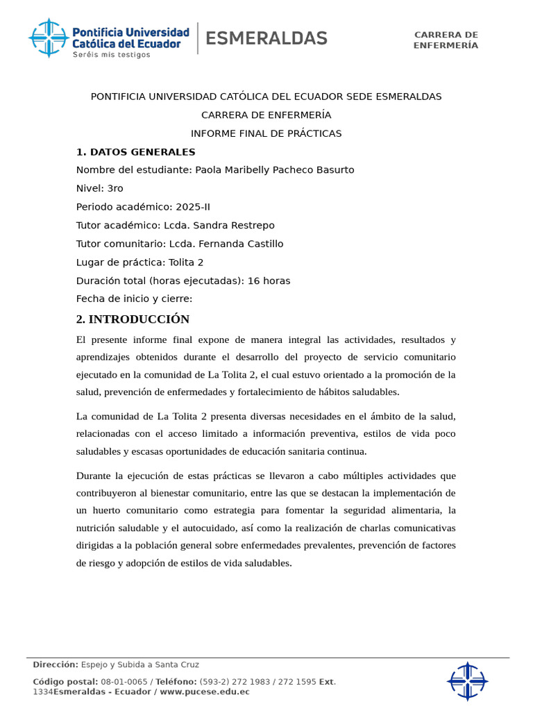 Modelo de Informe Final (1) (2) | PDF