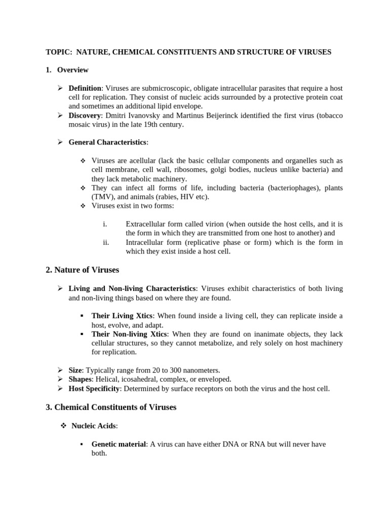 Viral Structure and Classification of Viruses_031307 | PDF | Virus ...