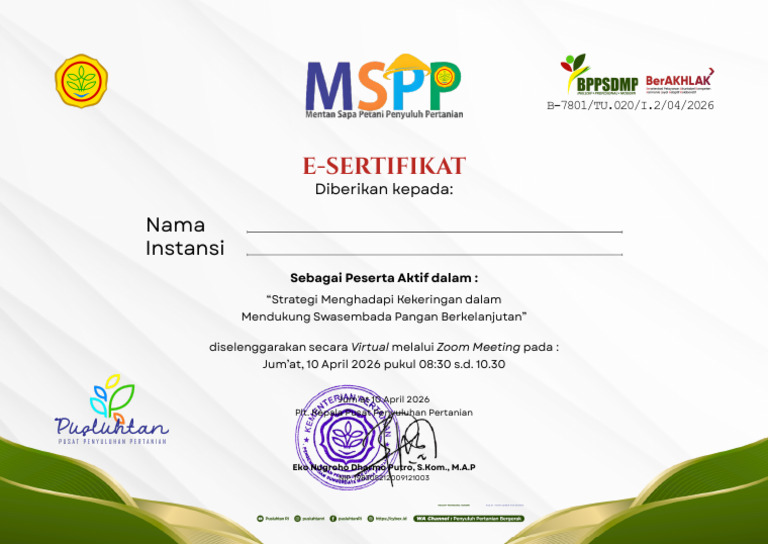 MSPP E-Sertifikat Vol 11 2026 | PDF