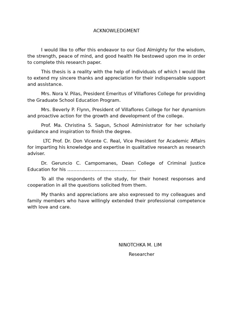 Acknowledgment | PDF