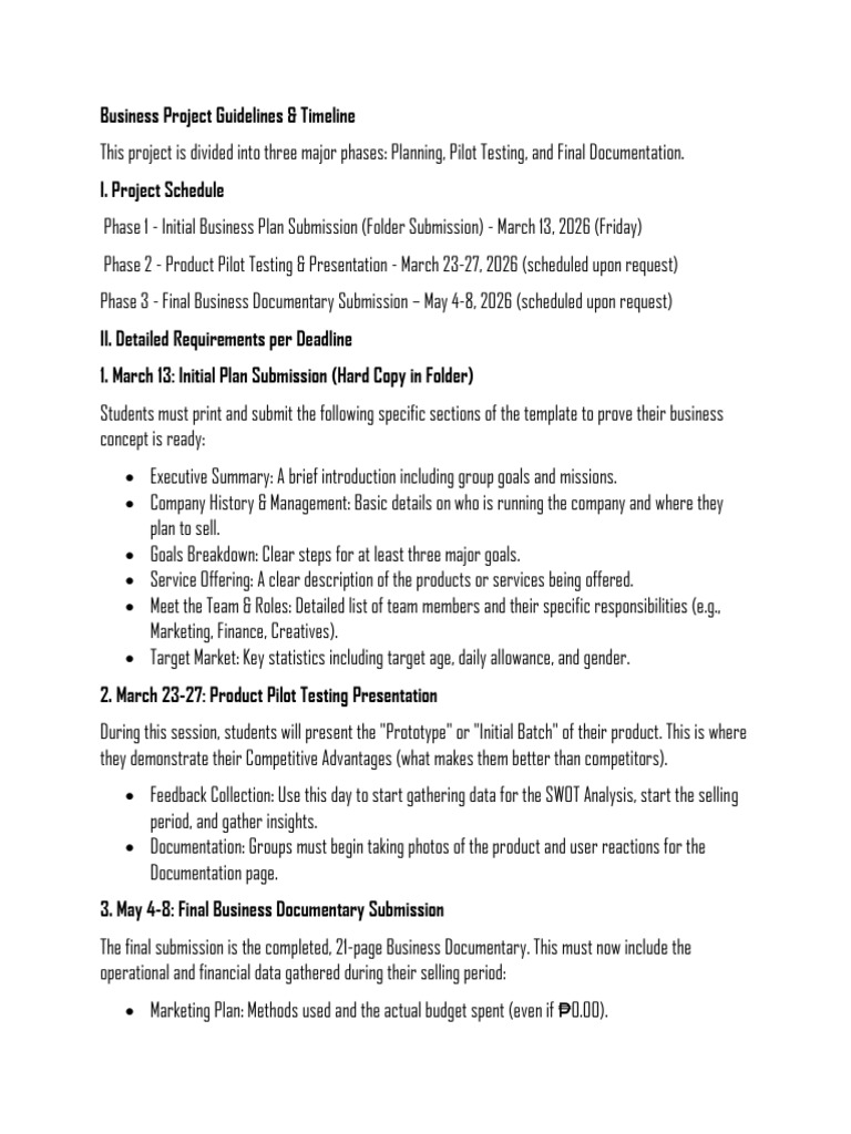 Business Documentation Guidelines | PDF | Swot Analysis | Marketing