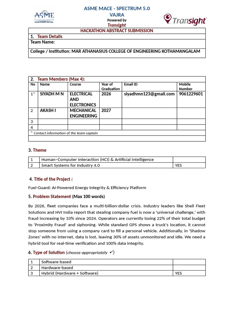 Abstract TemplateV2 Hackathon2026 ASME MACE | PDF | Computer Science ...