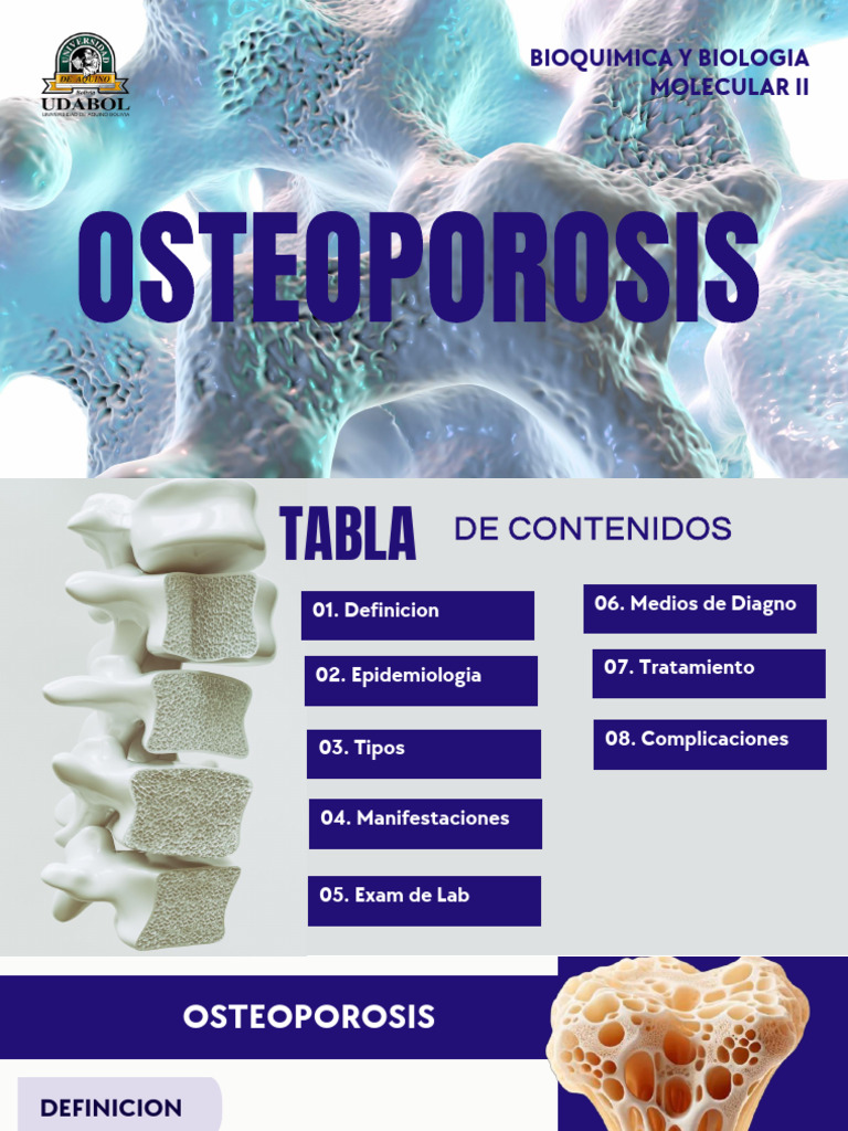 TEMA 1 Osteoporosis 2024 | PDF | Osteoporosis | Hueso