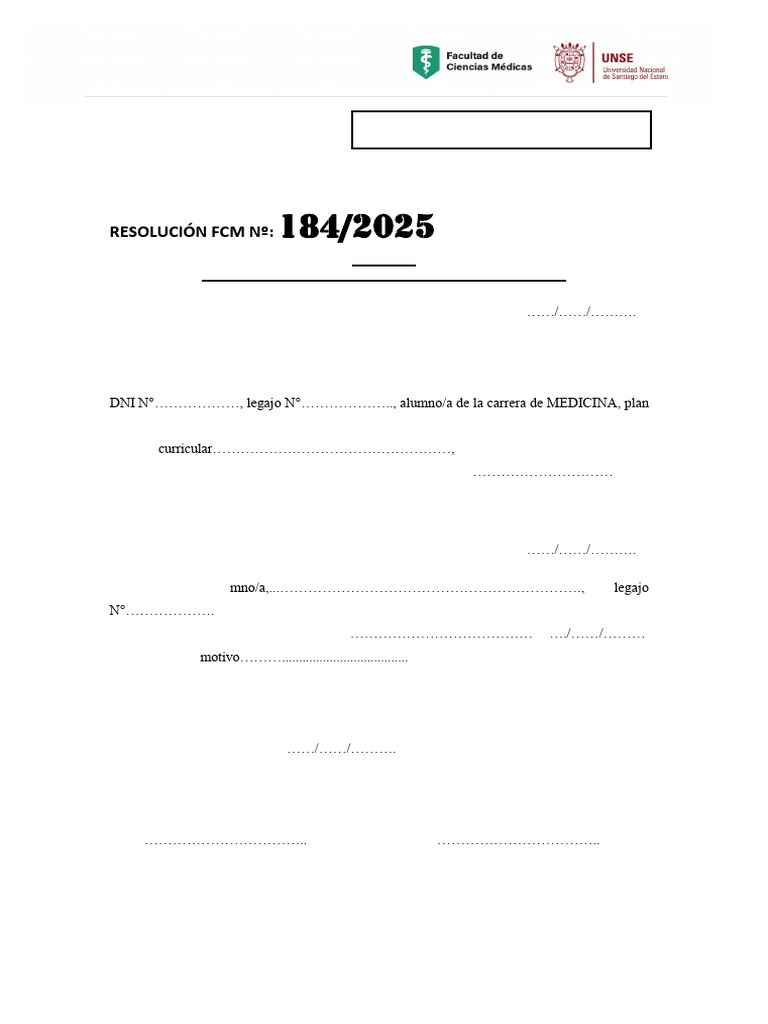 Formulario Revalida - Res Fcm 184-2025 | PDF
