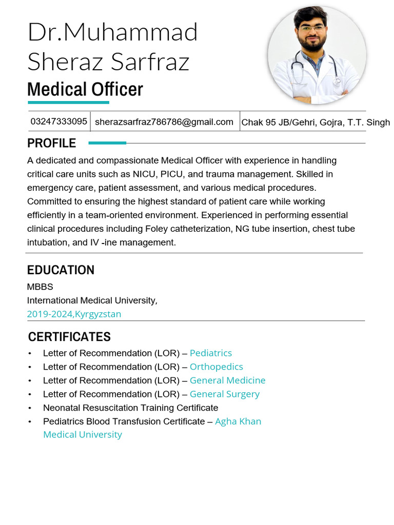Sheraz CV | PDF
